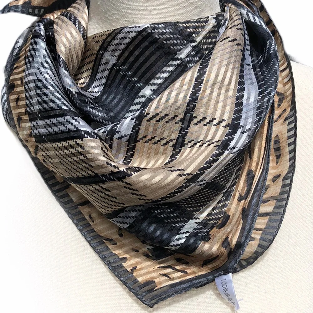 Mixed Pattern Silk Scarf
